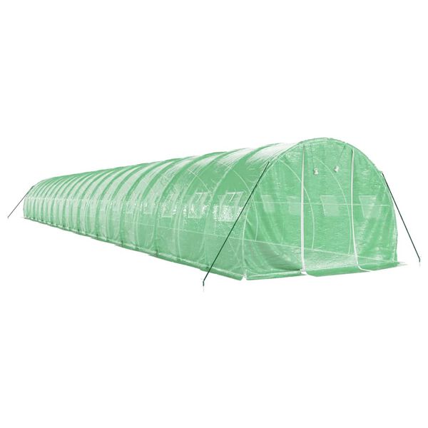 vidaXL Serre avec cadre en acier vert 60 m² 20x3x2 m