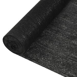 vidaXL Filet brise-vue Noir 1x25 m PEHD 195 g/m&sup2;
