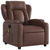 vidaXL Fauteuil de massage inclinable Marron Similicuir
