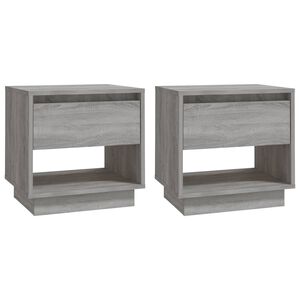 vidaXL Tables de chevet 2 pcs Sonoma gris 45x34x44cm Bois d'ing&eacute;nierie