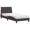 vidaXL Lit avec matelas Hanko marron fonc&eacute; 90x190 cm tissu