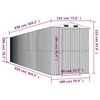 vidaXL Abri de jardin Anthracite 192x938x223 cm Acier galvanis&eacute;