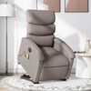 vidaXL Fauteuil inclinable de massage &eacute;lectrique Taupe Tissu