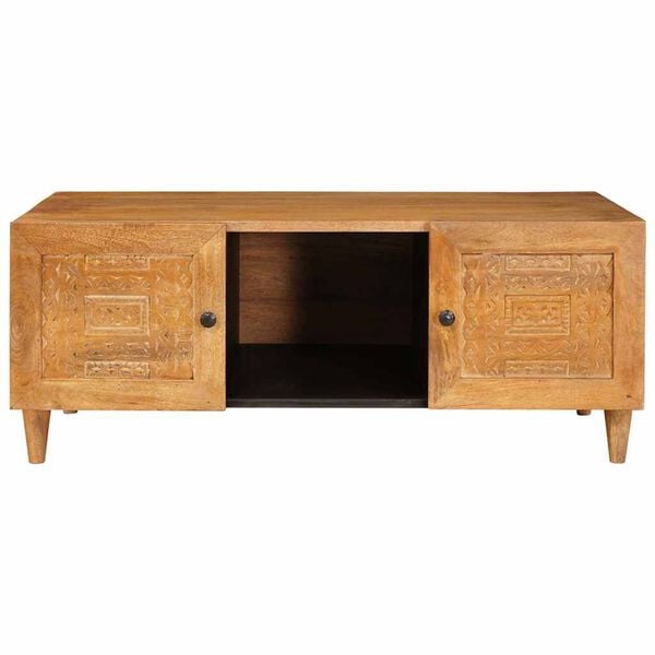 vidaXL Table basse Marron Clair 100 x 54 x 40 cm Bois d'acacia massif