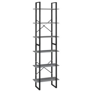 vidaXL &Eacute;tag&egrave;re de rangement Gris 60x30x210 cm Bois de pin massif