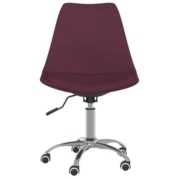 vidaXL Chaise pivotante de bureau Violet Tissu