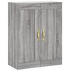 vidaXL Buffet haut Sonoma gris 69,5x34x180 cm Bois d'ingénierie