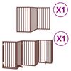 vidaXL Barrière pour chien porte pliable 9 panneaux bois de peuplier