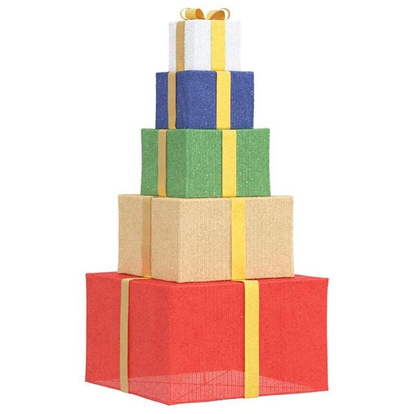 vidaXL Bo&icirc;te-cadeau de d&eacute;coration de No&euml;l 250 LED blanc chaud