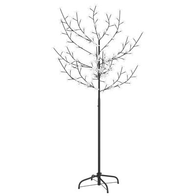vidaXL Sapin de Noël 120 LED blanc chaud Cerisier en fleurs 150 cm