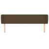 vidaXL T&ecirc;te de lit avec oreilles Marron fonc&eacute; 163x23x78/88 cm Tissu