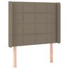 vidaXL T&ecirc;te de lit &agrave; LED Taupe 93x16x118/128 cm Tissu