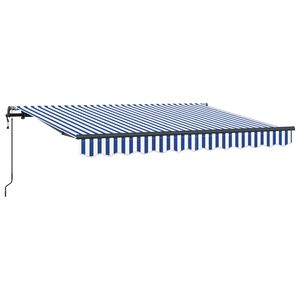 vidaXL Auvent R&eacute;tractable Bleu 250 x 200 cm tissu