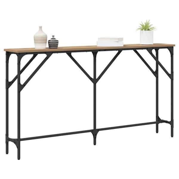 vidaXL Table console ch&ecirc;ne artisanal 140 x 23 x 75 cm