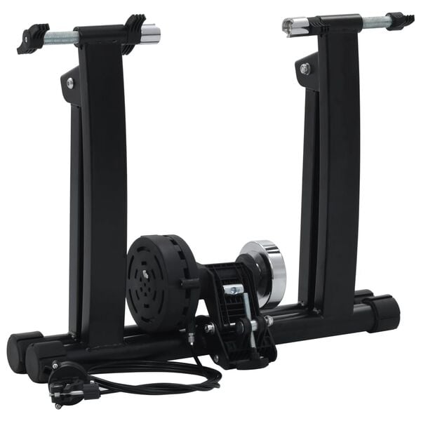 vidaXL Support à rouleau pour vélo d'appartement 26po-28po Acier Noir
