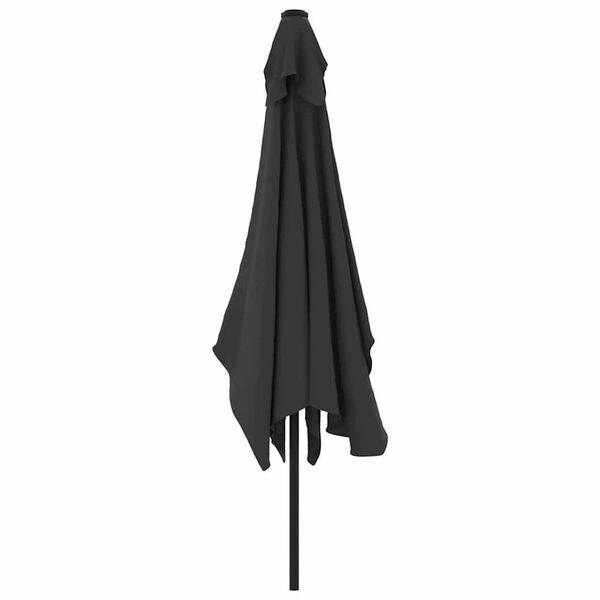 vidaXL Parasol d'ext&eacute;rieur avec m&acirc;t en m&eacute;tal 300x200 cm anthracite