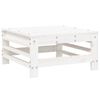 vidaXL Salon de jardin 5 pcs blanc bois massif de pin