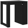 vidaXL Table de bar Ch&ecirc;ne noir 102 x 70 x 103,5 cm Bois d'ing&eacute;nierie