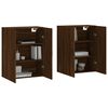 vidaXL Armoires murales 2 pcs ch&ecirc;ne marron 69,5x34x90 cm