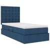 vidaXL Lit avec rangement et matelas Bleu 90 x 200 cm Polyester