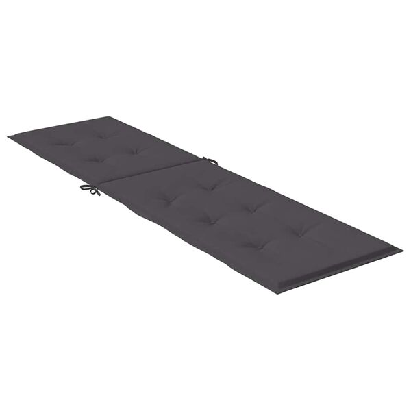 vidaXL Coussin de chaise longue anthracite mélangé (75+105) x 50 x 4 cm