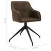 vidaXL Chaises pivotantes &agrave; manger lot de 6 marron fonc&eacute; tissu