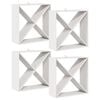 vidaXL Étagère à vin 4 pcs Blanc 62 x 25 x 62 cm Pin massif
