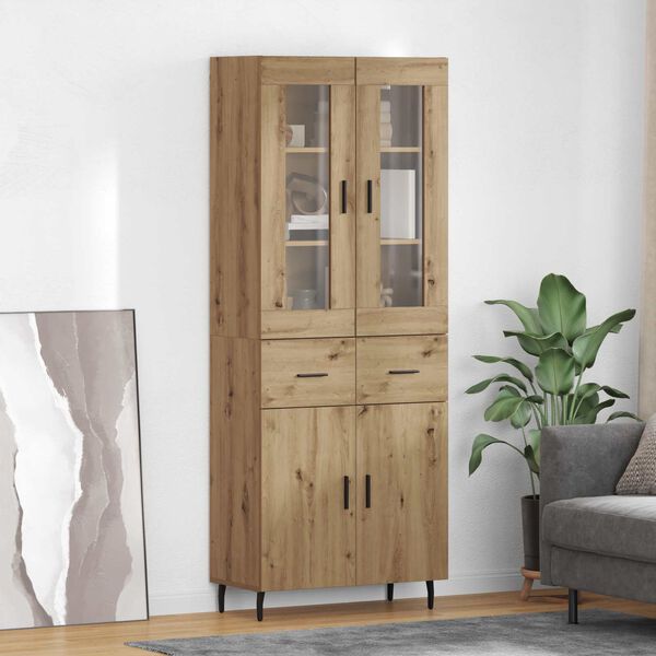 vidaXL Haut Armoire 2 pcs Ch&ecirc;ne artisanal Bois d'ing&eacute;nierie