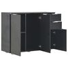 vidaXL Buffet Noir brillant 107x35x80,5 cm