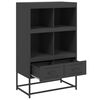 vidaXL Buffet haut noir 68x39x111,5 cm acier
