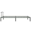 vidaXL Cadre de lit sans matelas gris m&eacute;tal 100x200 cm