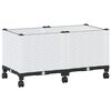 vidaXL Jardini&egrave;re avec Roues Blanc 80 x 40 x 48 cm PP