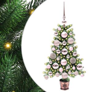 vidaXL Sapin de No&euml;l avec 150 LED avec support Vert 65 cm PE