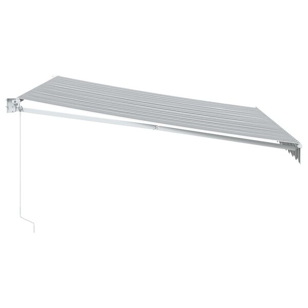 vidaXL Auvent r&eacute;tractable anthracite et blanc 4x3 m tissu et aluminium