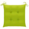 vidaXL Chaises de jardin lot de 8 avec coussins vert vif Teck solide