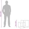 vidaXL Ensemble de table basse 2 pcs bois d'ing&eacute;nierie et m&eacute;tal