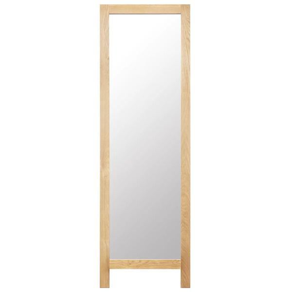 vidaXL Miroir sur pied 48x46,5x150 cm Bois de ch&ecirc;ne solide