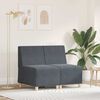 vidaXL Unit&eacute; de Sofa Modulaire Sans Accoudoirs 2 pcs Gris fonc&eacute;