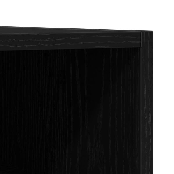 vidaXL Meuble à vinyles Chêne noir 84.5 x 38 x 89 cm Bois d'ingénierie