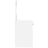 vidaXL Coiffeuse et LED blanc brillant 90x50x132,5 cm bois ingénierie
