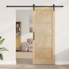 vidaXL Porte coulissante ORKDAL Marron 83 x 211 cm Bois de pin massif