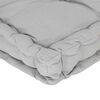vidaXL Coussin de plancher de palette Coton 120x80x10 cm Gris