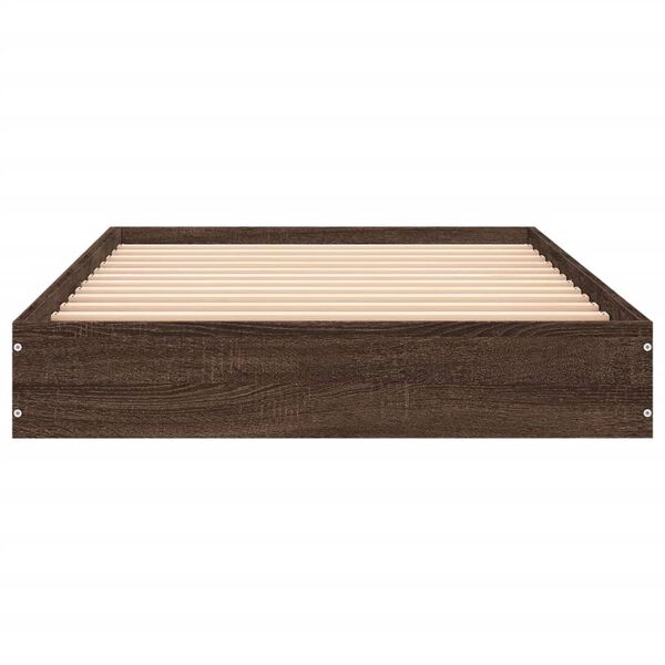 vidaXL Cadre de lit sans matelas ch&ecirc;ne marron 90x200cm bois ing&eacute;nierie