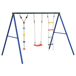 vidaXL Jeu balan&ccedil;oire d'ext&eacute;rieur balan&ccedil;oire &eacute;chelle et corde &agrave; disque