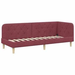 vidaXL Cadre de lit d'angle Bordeaux 80 x 200 cm tissu