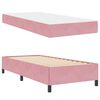 vidaXL Cadre de lit avec matelas Rose 100 x 200 cm tissu
