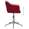 vidaXL Chaises pivotantes &agrave; manger lot de 2 Rouge bordeaux Tissu