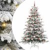 vidaXL Sapin de No&euml;l Artificiel &agrave; Branches Articul&eacute;es Blanc 210 cm