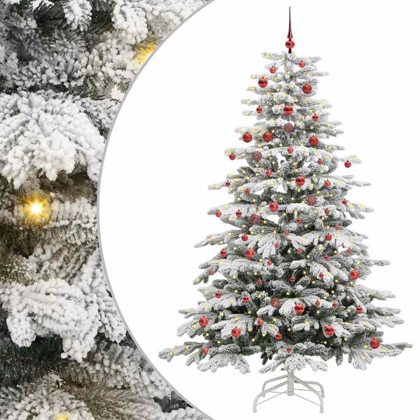 vidaXL Sapin de No&euml;l Artificiel &agrave; Branches Articul&eacute;es Blanc 210 cm