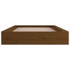 vidaXL Cadre de lit sans matelas marron miel 75x190 cm bois massif